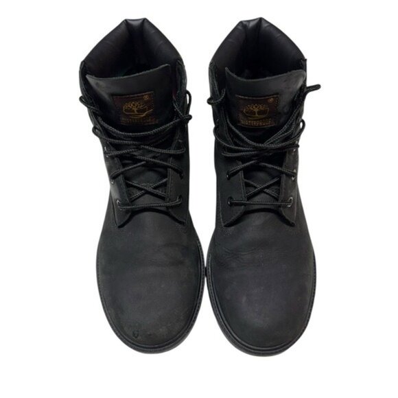 Timberland Women 6 Inch Classic Boots Size 6 Black Leather Tain Water Re… - Picture 3 of 11